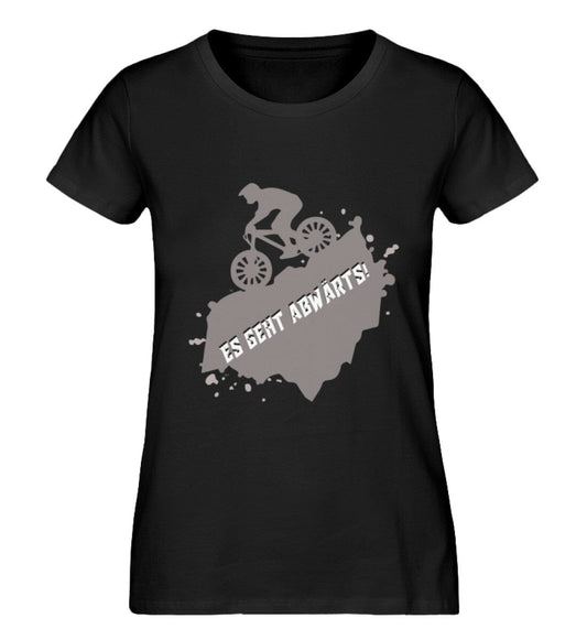 Es geht abwärts - Damen Premium Bio Shirt Black XS 