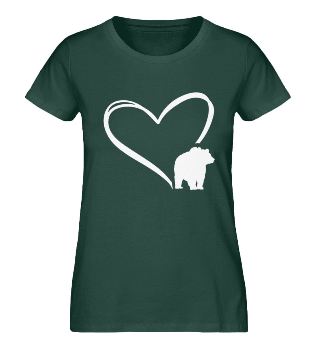 Tier im Herz Bär - Damen Premium Bio Shirt Glazed Green S 
