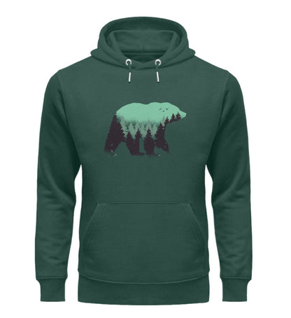 Der Wald-Bär - Unisex Premium Bio Hoodie Glazed Green S 