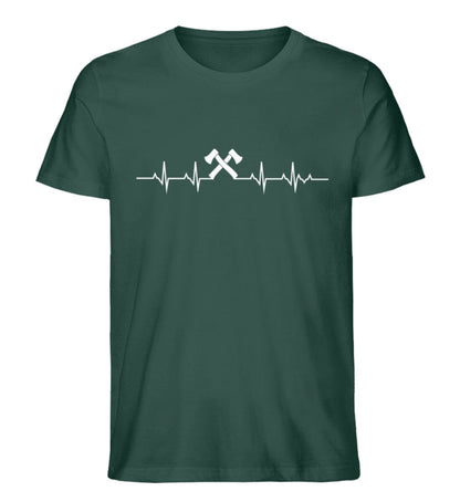 Herzschlag Axt - Unisex Premium Bio Shirt Glazed Green S 