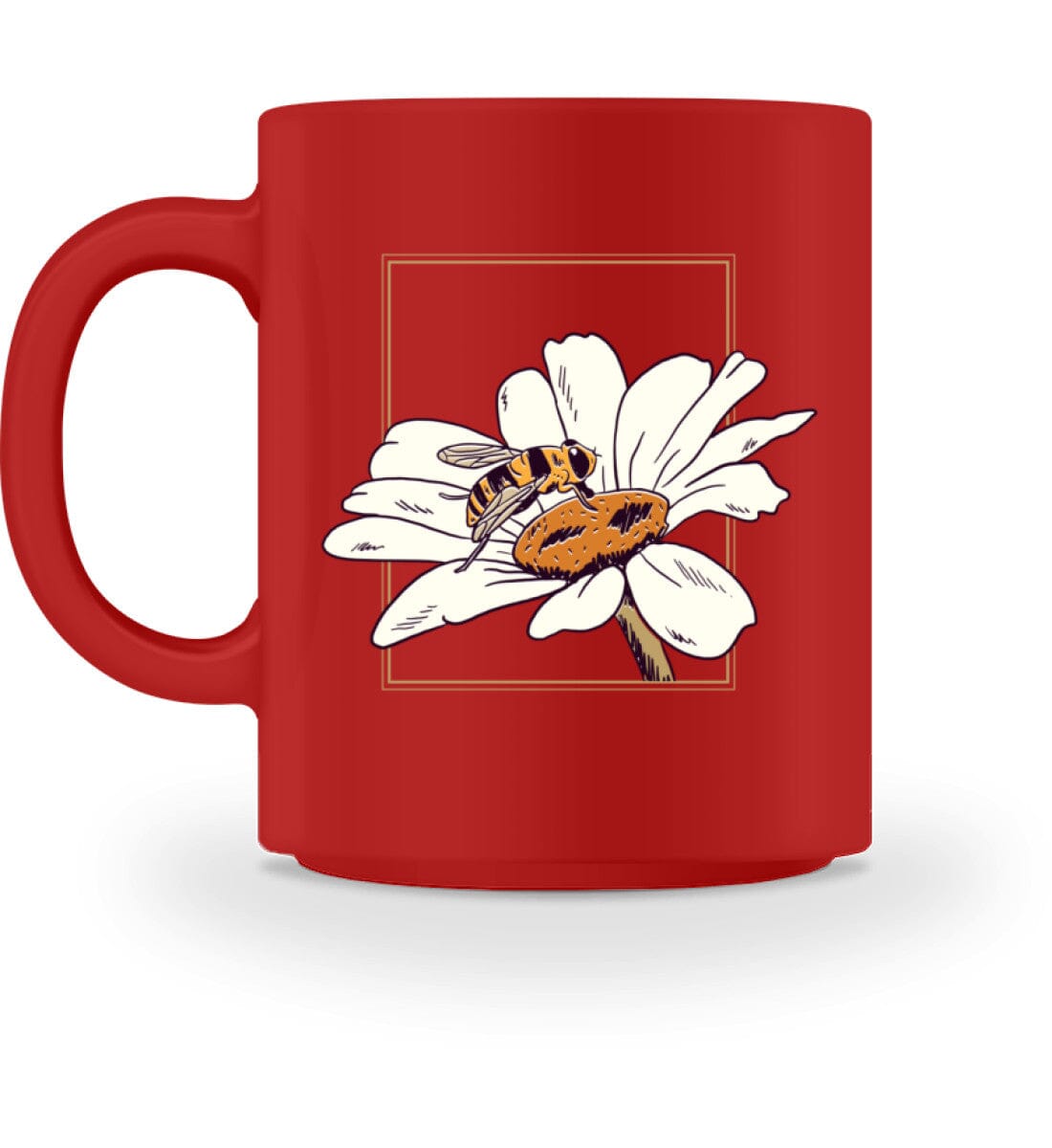 Biene mit Blume - Tasse 