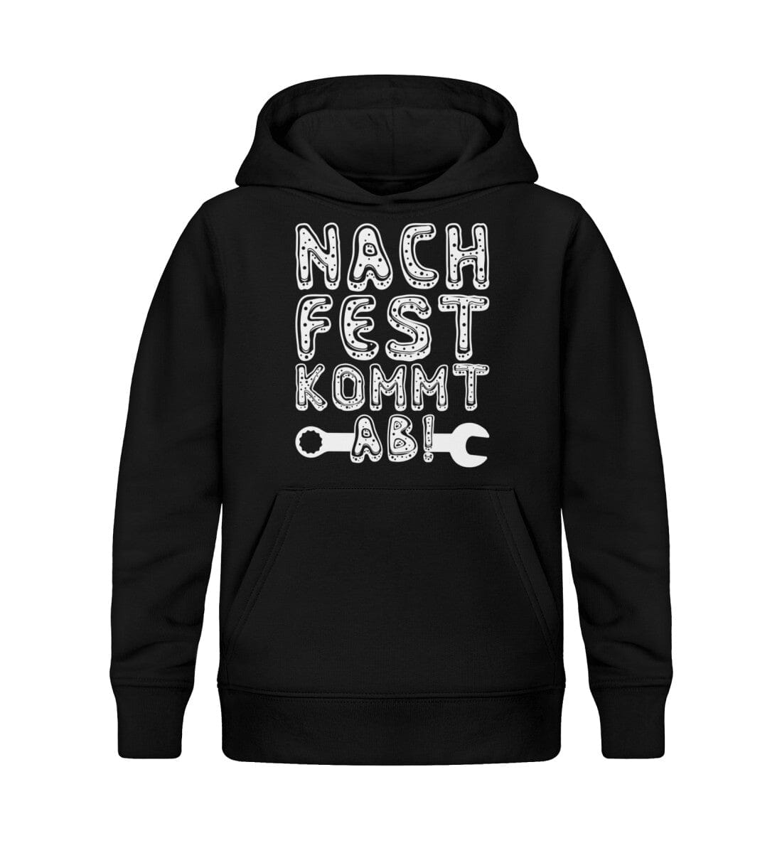 Nach fest kommt ab - Kinder Bio Hoodie Black 12/14 (152/164) 