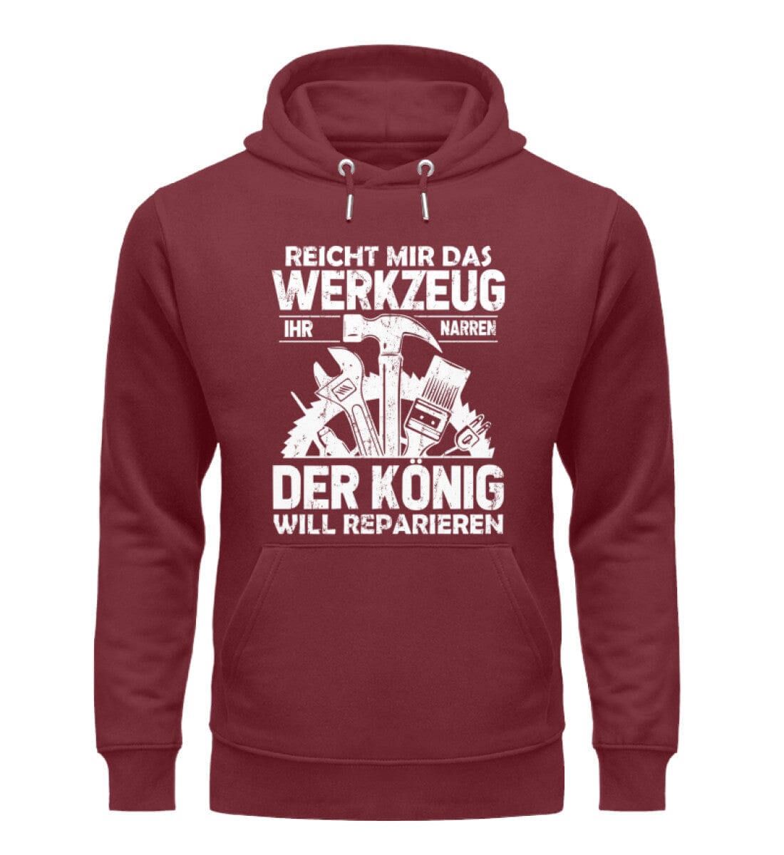 König will reparieren Handwerker - Unisex Premium Bio Hoodie Burgundy S 