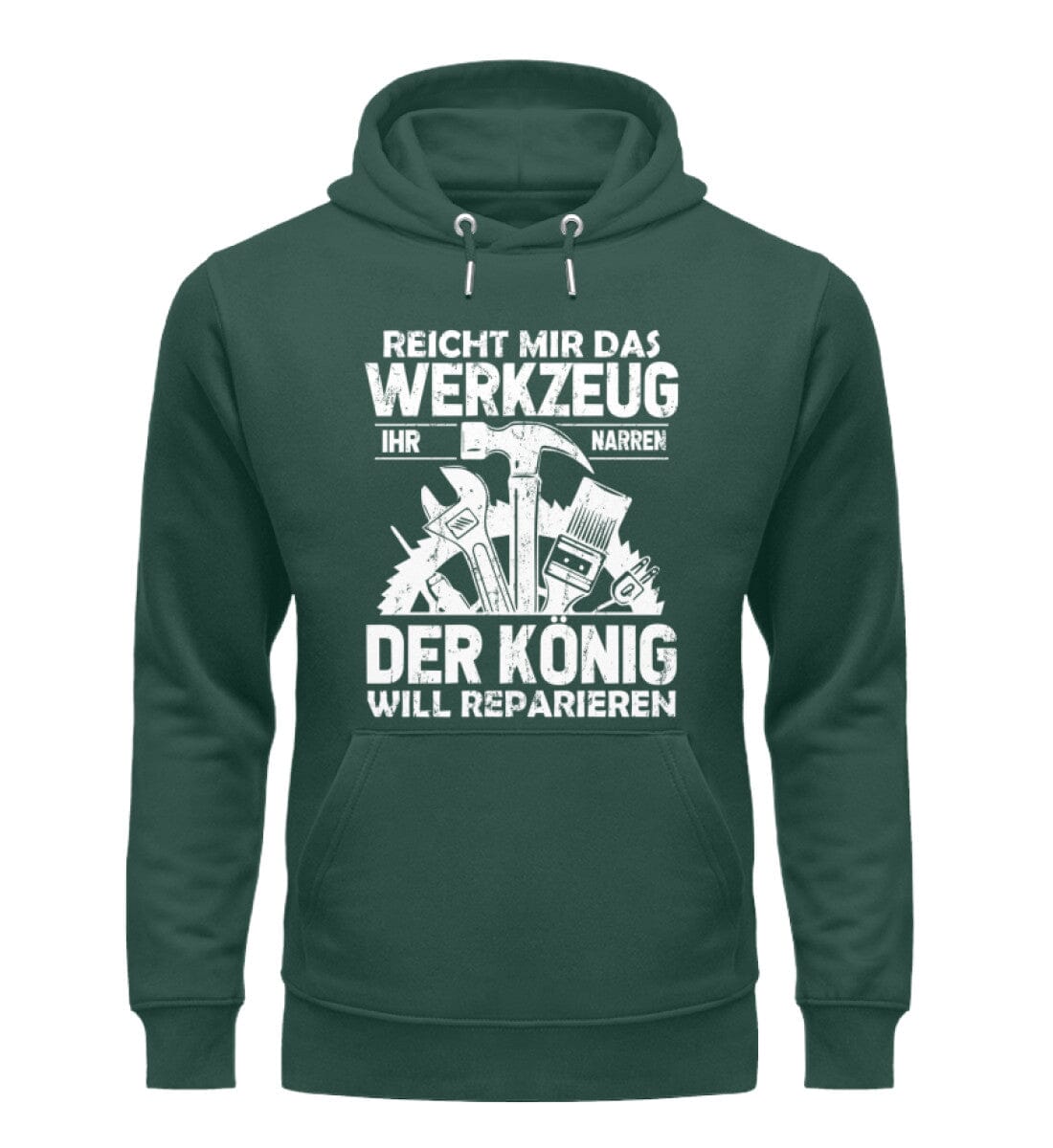 König will reparieren Handwerker - Unisex Premium Bio Hoodie Glazed Green S 