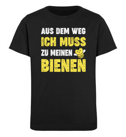 Ich muss zu meinen Bienen - Kinder Bio Shirt Black 12/14 (152/164) 