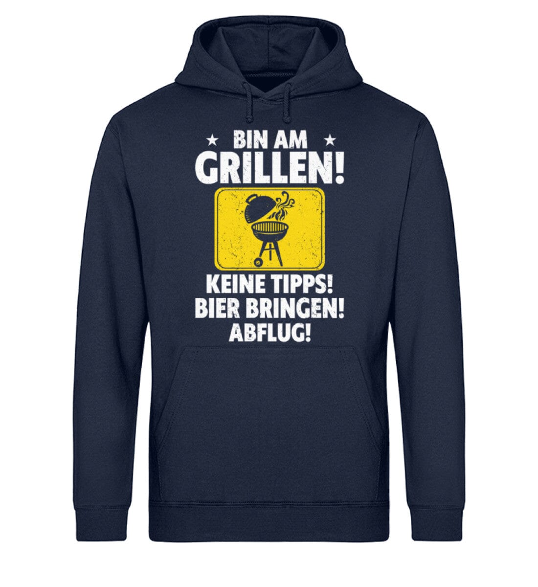 Bin am grillen - Unisex Bio Hoodie French Navy XS 