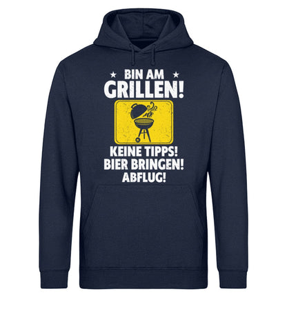 Bin am grillen - Unisex Bio Hoodie French Navy XS 