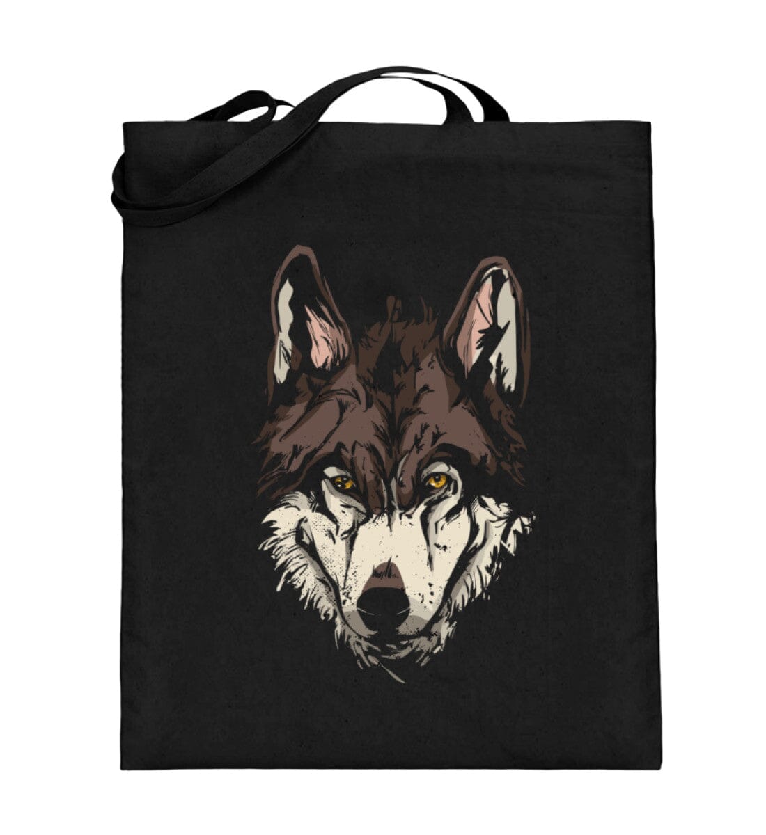 Wolfshund - Jutebeutel (mit langen Henkeln) Black 38cm-42cm 