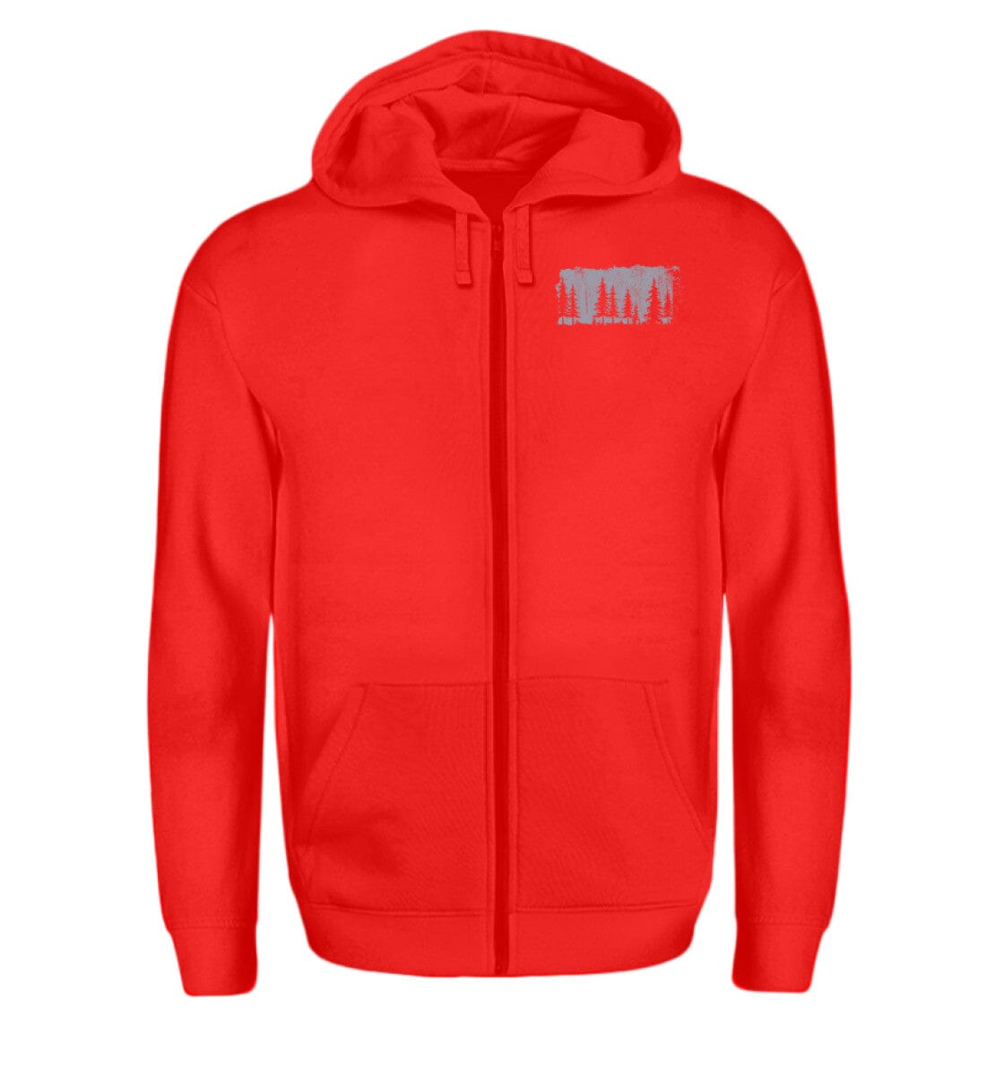 Dunkler Wald - Zip-Hoodie Rubin Red S 