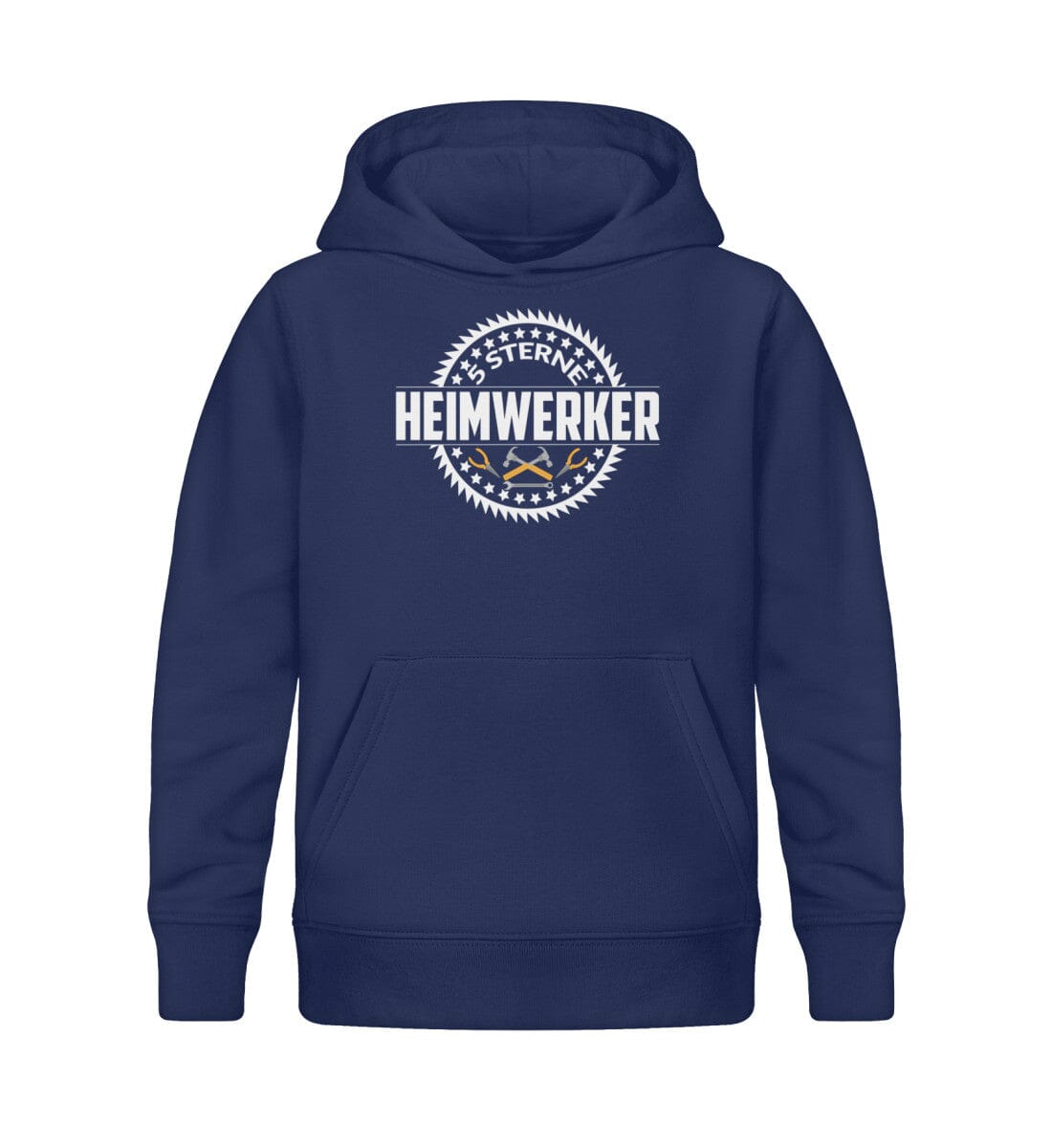 5 Sterne Heimwerker - Kinder Bio Hoodie French Navy 12/14 (152/164) 