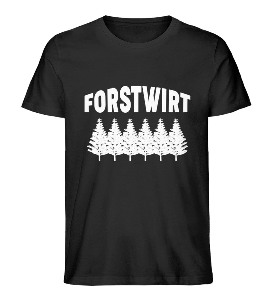 FORSTWIRT MIT BÄUMEN - Unisex Premium Bio Shirt Black XS 