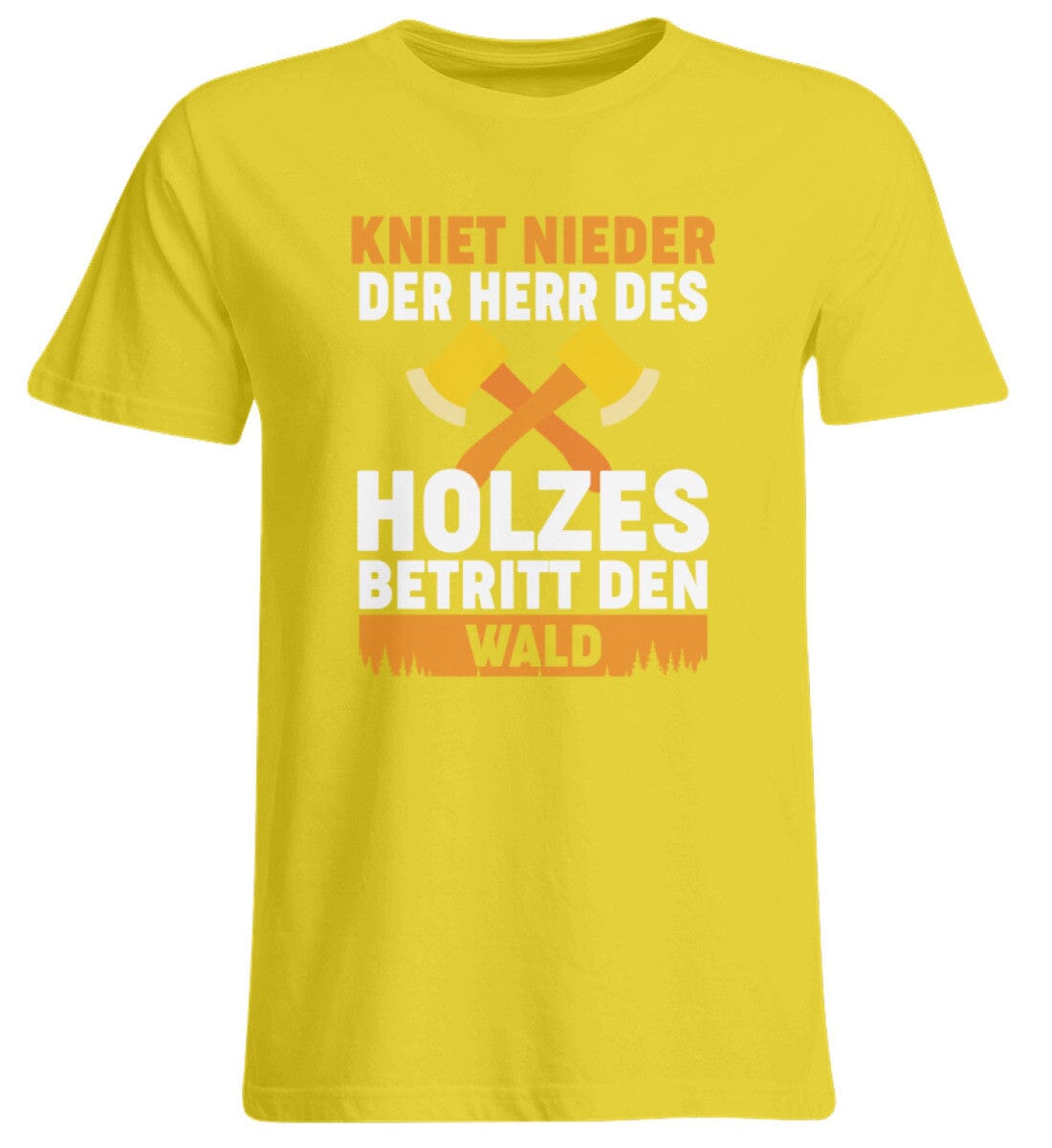 Der Herr des Holzes betritt den Wald - Übergrößenshirt Gold 3XL 