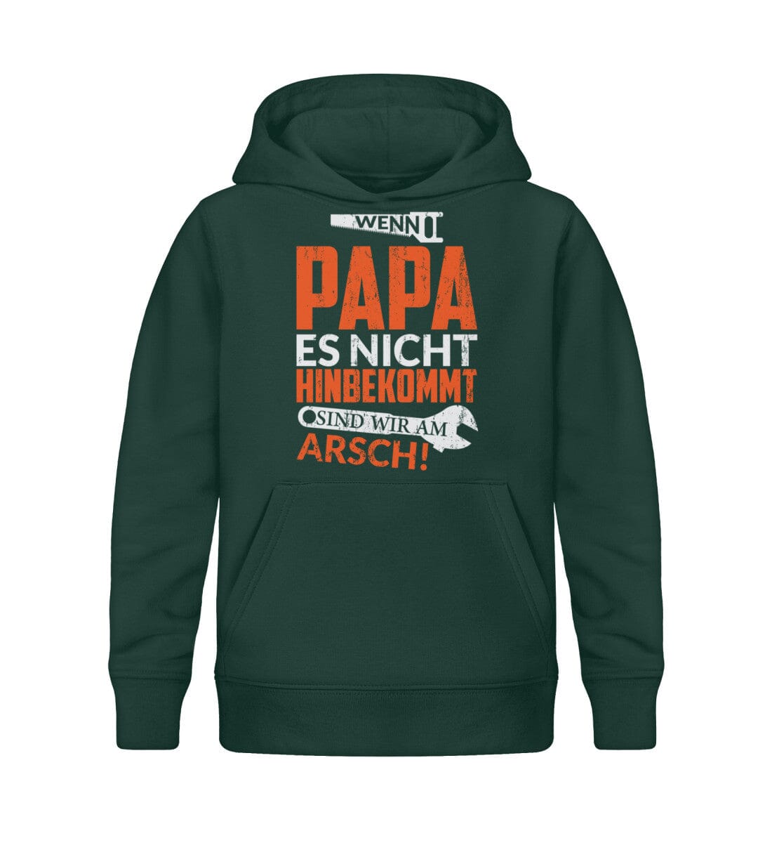 Wenn Papa es nicht hinbekommt - Kinder Bio Hoodie Glazed Green 12/14 (152/164) 