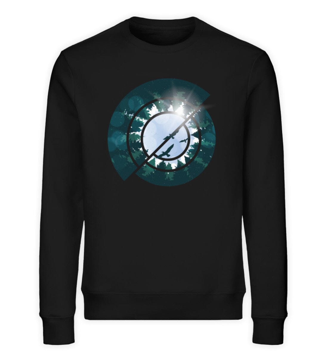 Vögel am Himmel - Unisex Bio Sweatshirt Black XS 