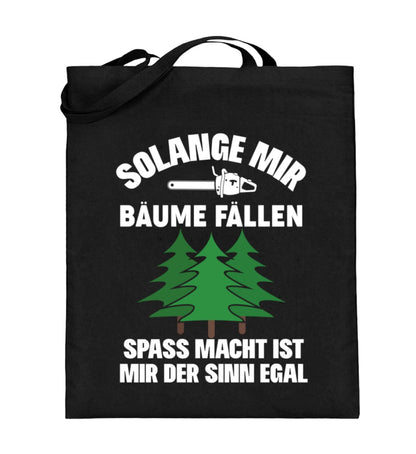 Fällen macht Spaß - Jutebeutel (mit langen Henkeln) Black 38cm-42cm 