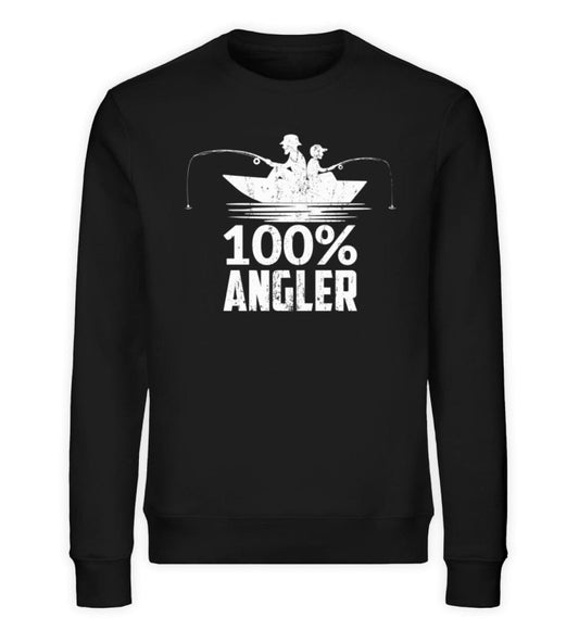 100% Angler - Unisex Bio Sweatshirt Black XS 