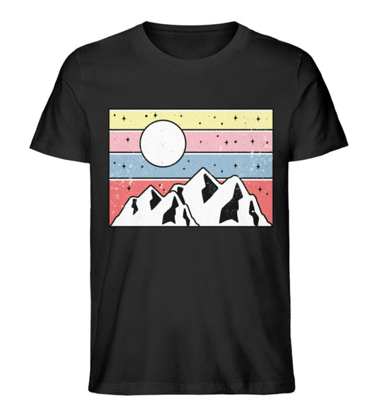 Die Berge und der Mond - Unisex Premium Bio Shirt Black S 
