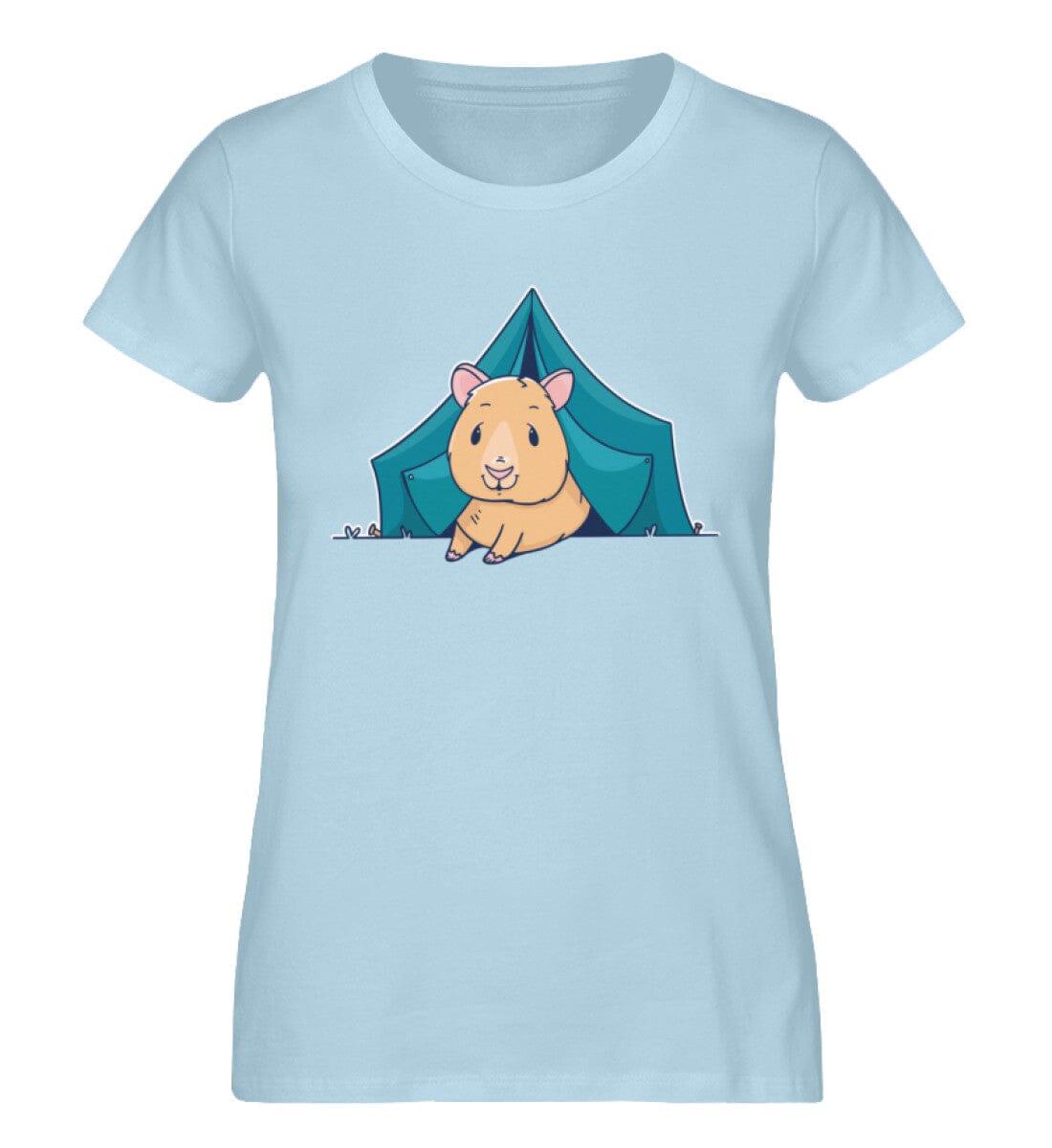 Hamster im Zelt - Damen Premium Bio Shirt Sky Blue S 