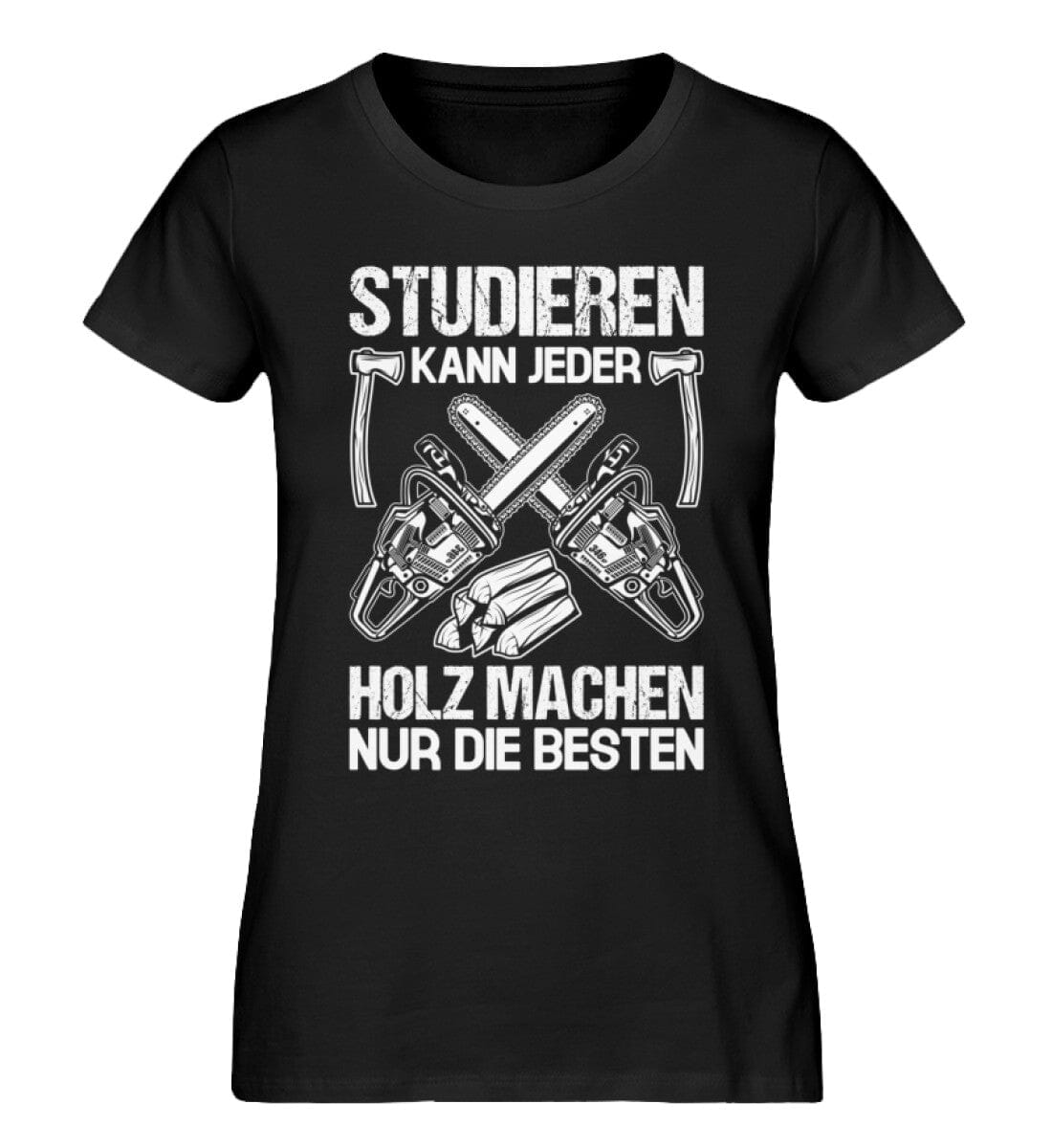 STUDIEREN KANN JEDER - Damen Premium Bio Shirt Black XS 