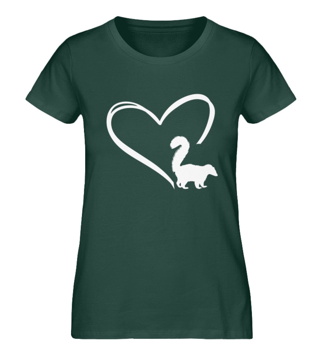 Tier im Herz Stinktier - Damen Premium Bio Shirt Glazed Green S 