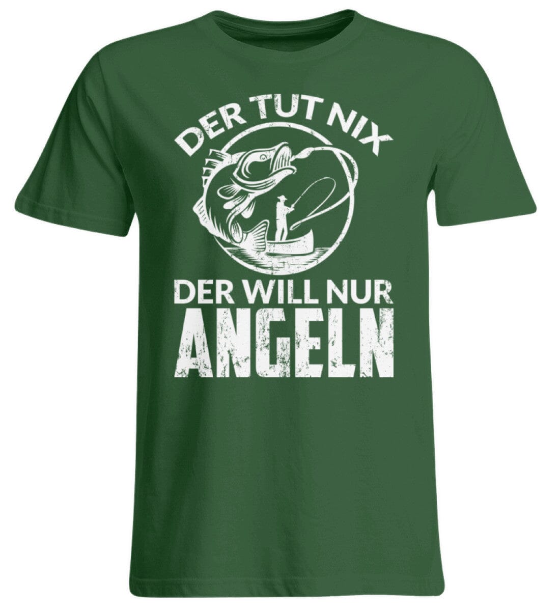 Der will nur angeln - Übergrößenshirt Bottle Green 3XL 