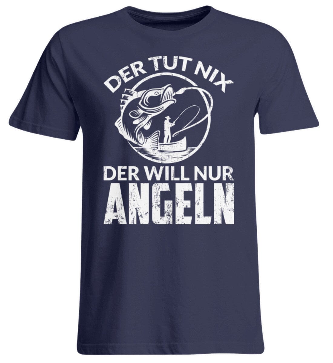 Der will nur angeln - Übergrößenshirt Navy 3XL 