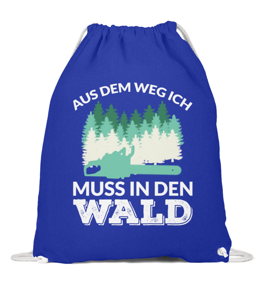 Aus dem Weg ich muss in den Wald - Baumwoll Gymsac Bright Royal 37cm-46cm 