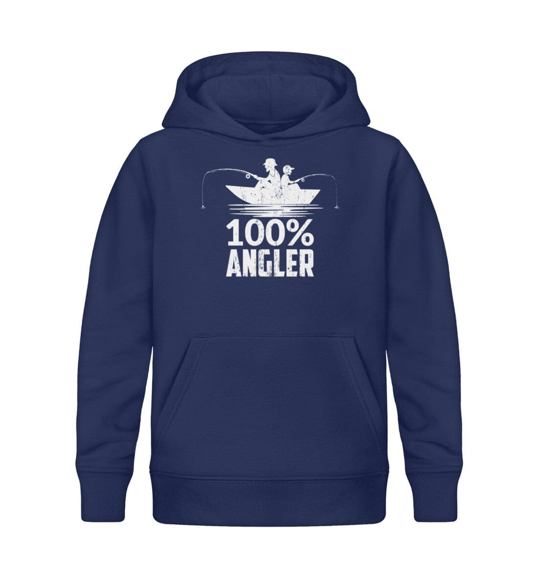 100% Angler - Kinder Bio Hoodie French Navy 12/14 (152/164) 