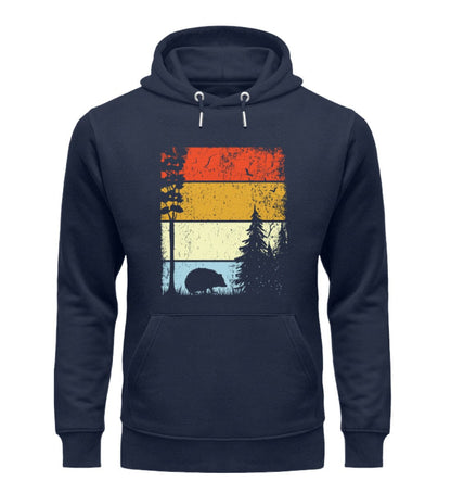 Waldtier in der Natur Igel - Unisex Premium Bio Hoodie French Navy XS 