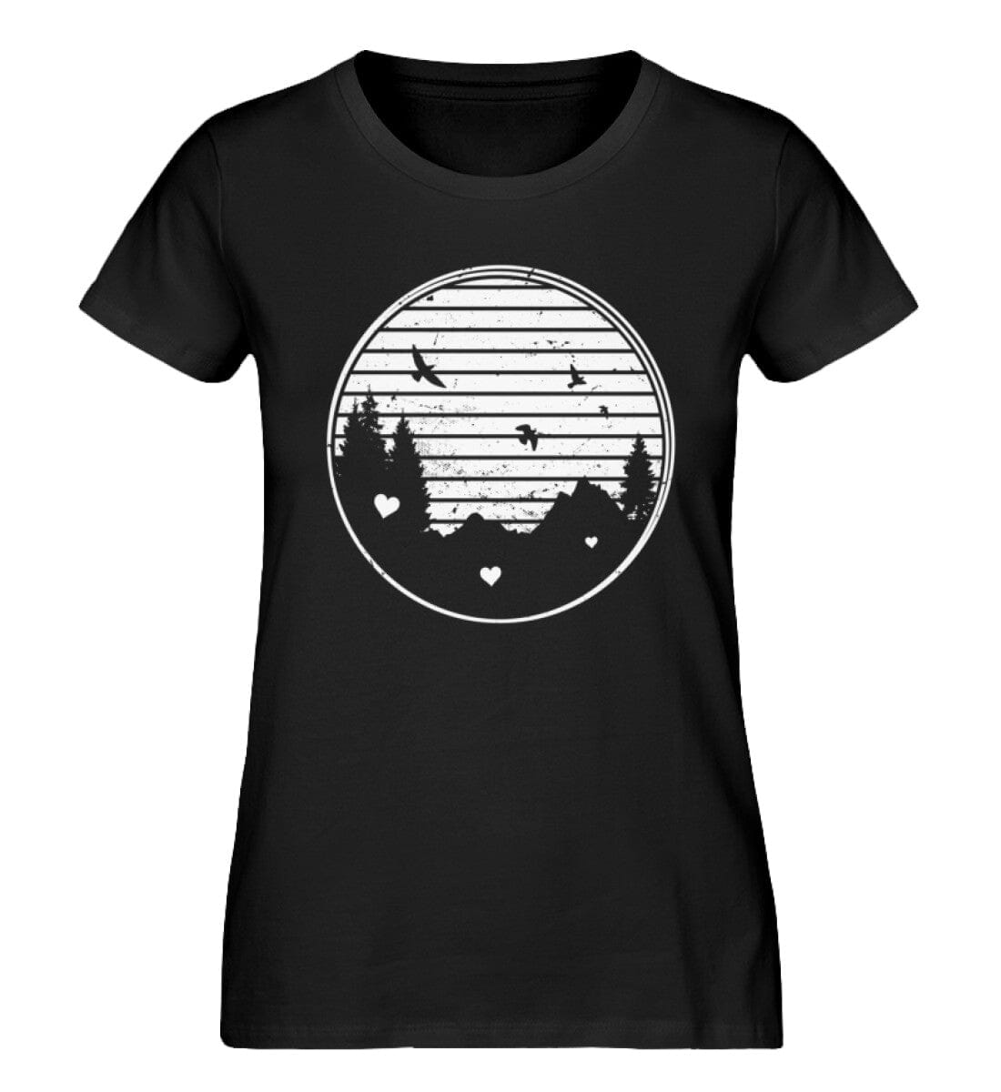 Liebe den Wald - Damen Premium Bio Shirt Black XS 