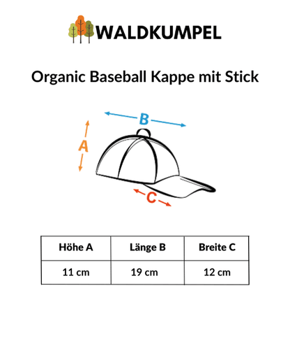 Wald Kumpel - Organic Baseball Kappe mit Stick 