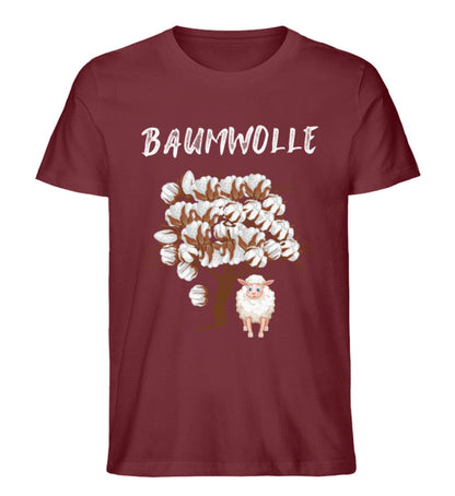 Die Baumwolle - Unisex Premium Bio Shirt Burgundy S 