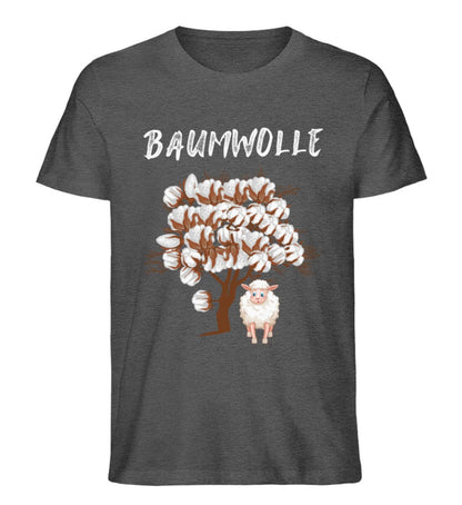 Die Baumwolle - Unisex Premium Bio Shirt Dark Heather Grey S 