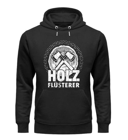 Der Holz Flüsterer - Unisex Premium Bio Hoodie Black S 