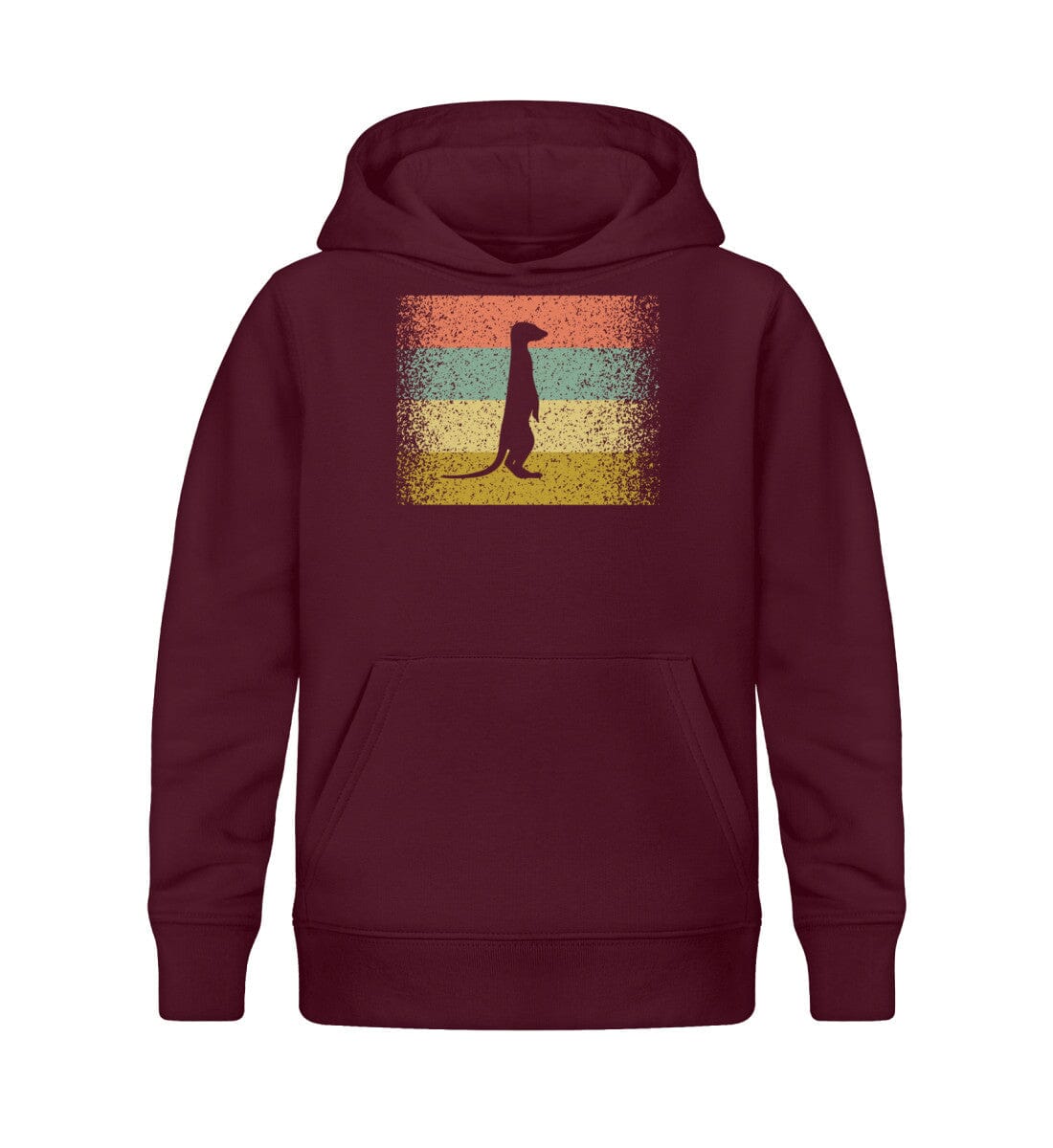 Ein Erdmännchen - Kinder Bio Hoodie Burgundy 12/14 (152/164) 