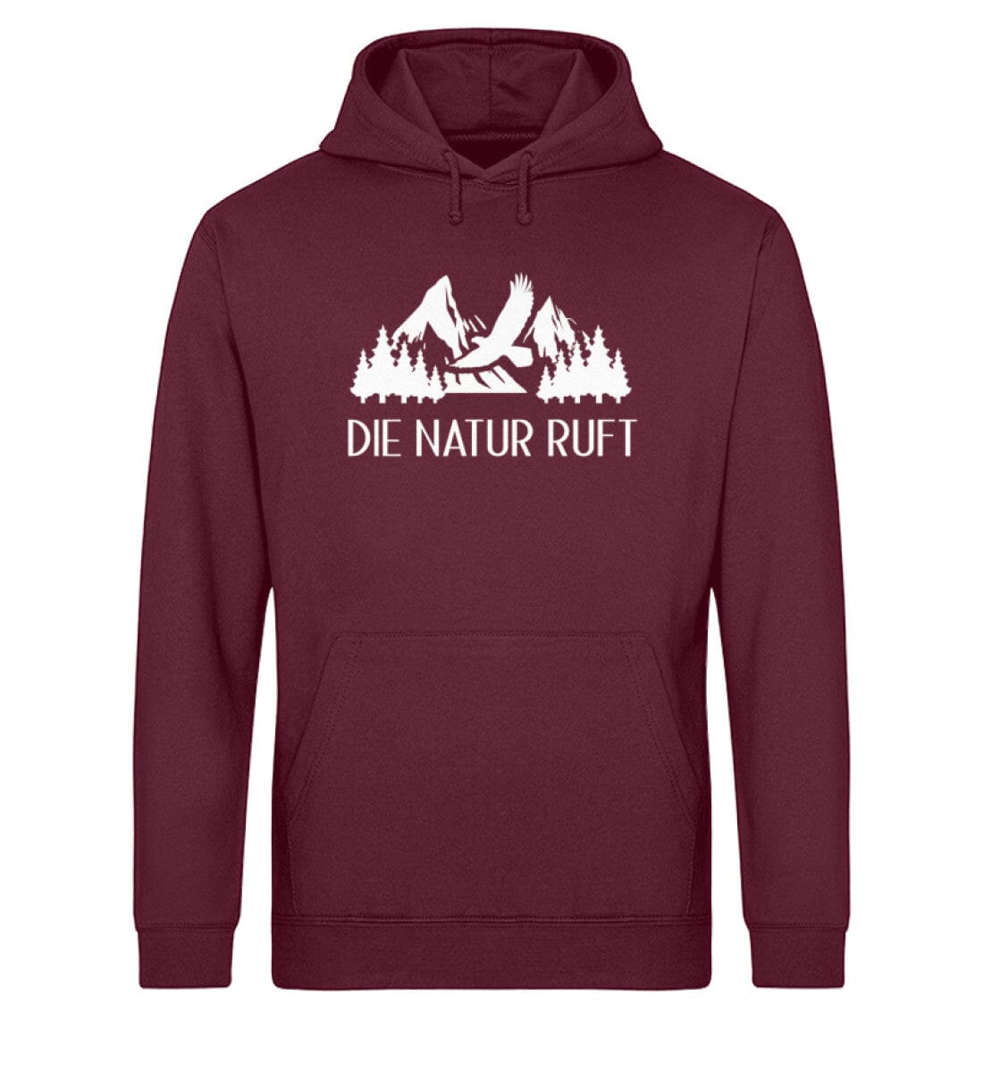 Die Natur ruft - Unisex Bio Hoodie Burgundy XS 