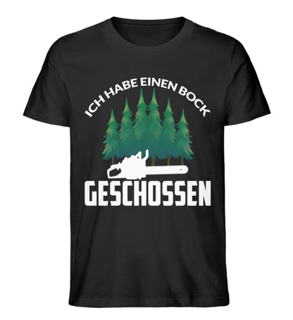 Ich habe einen Bock geschossen - Unisex Premium Bio Shirt Black S 