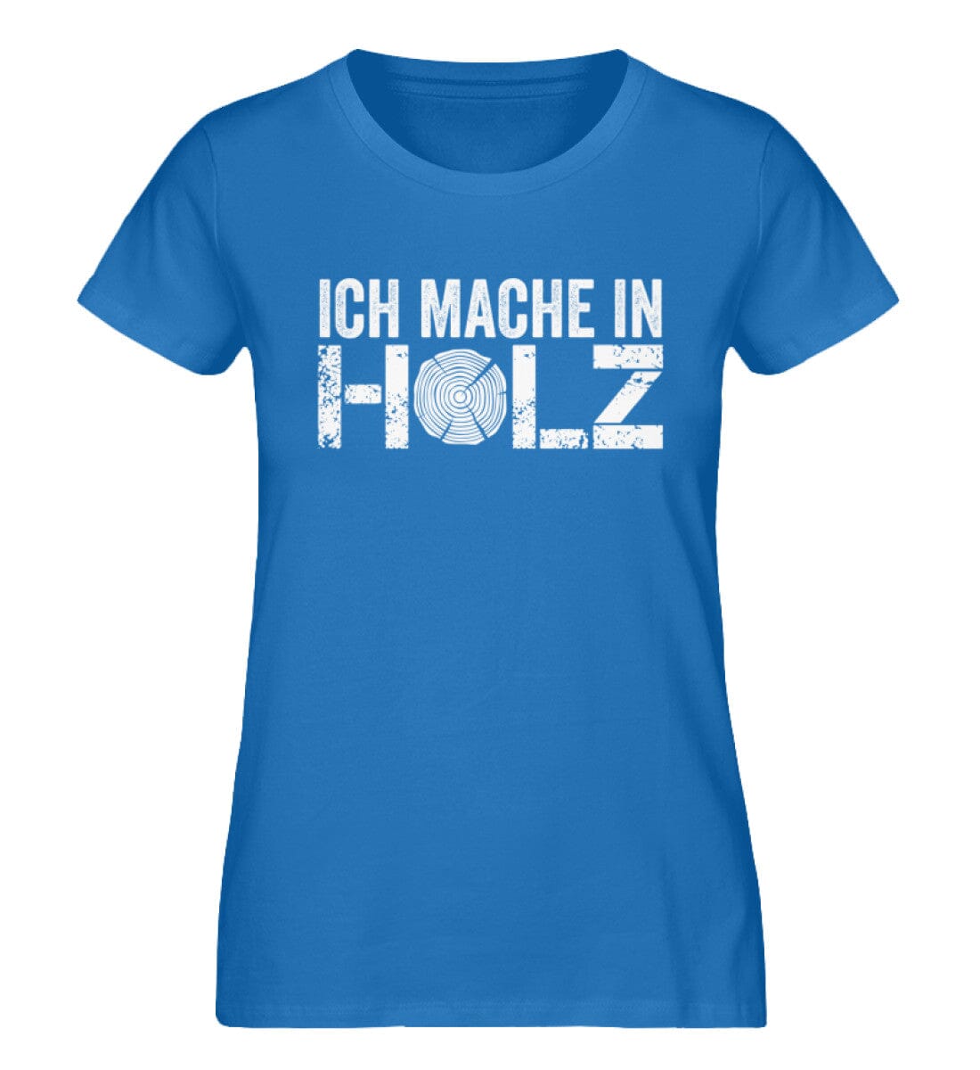 Ich mache in Holz - Damen Premium Bio Shirt Royal Blue S 