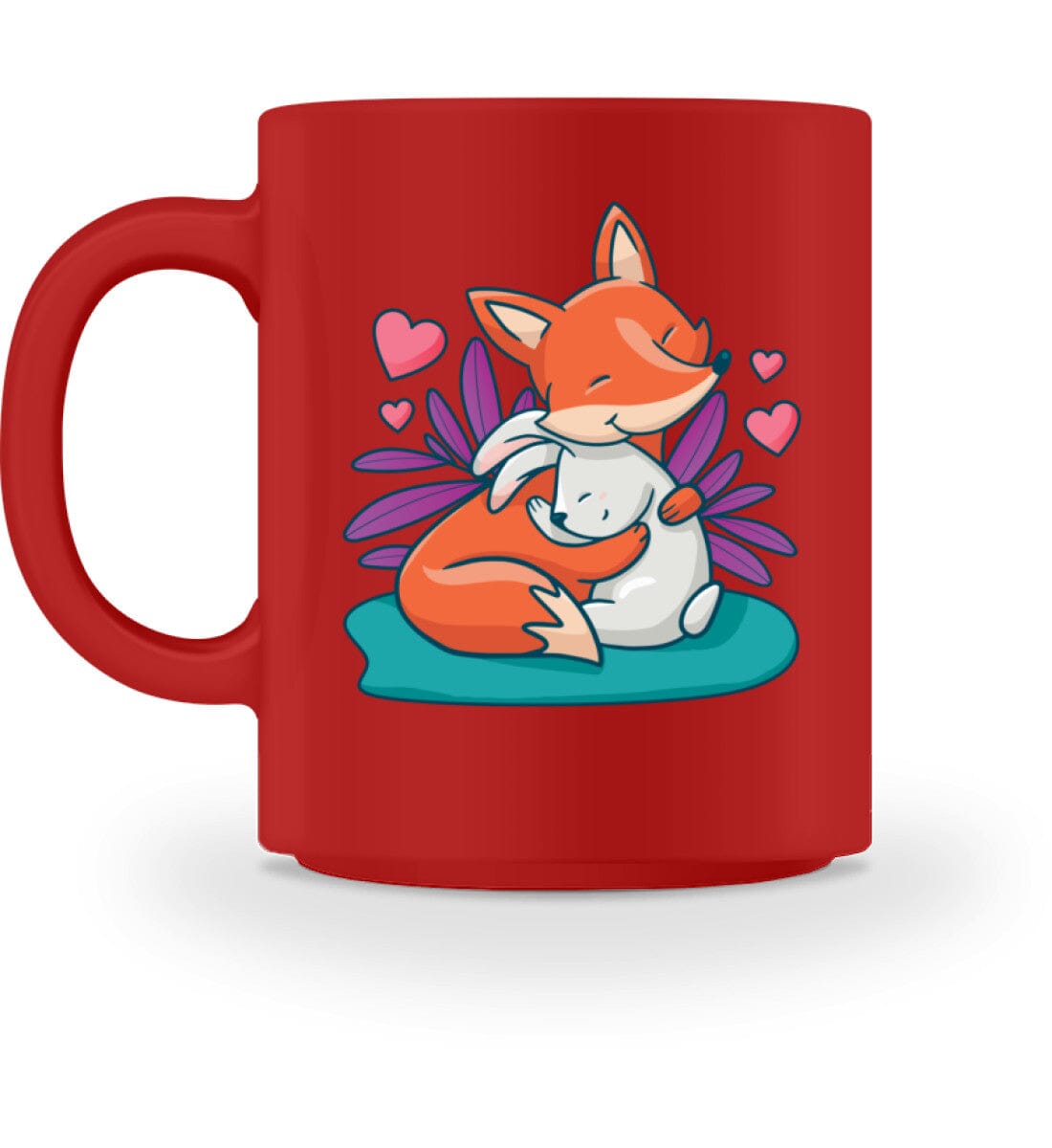 Fuchs und Hase in der Natur - Tasse 