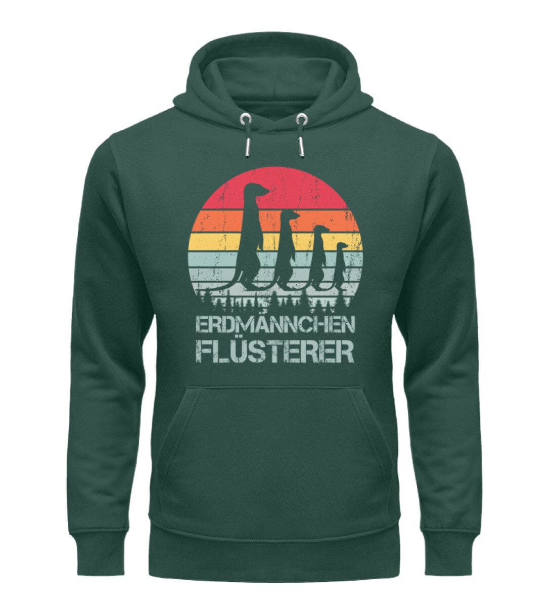 Erdmännchen Flüsterer - Unisex Premium Bio Hoodie Glazed Green S 