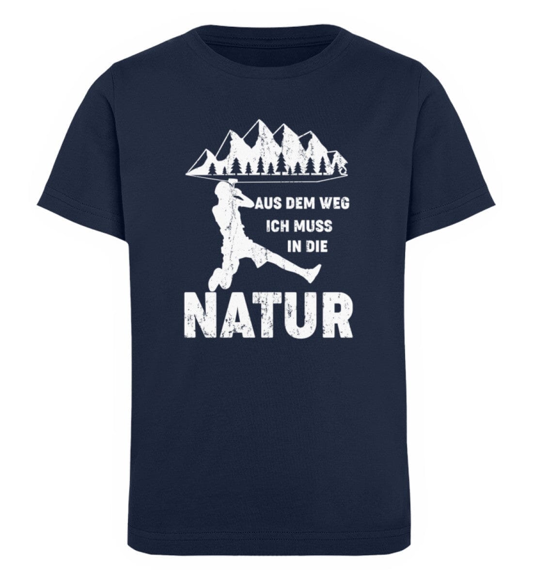 Ich muss in die Natur - Kinder Bio Shirt French Navy 12/14 (152/164) 