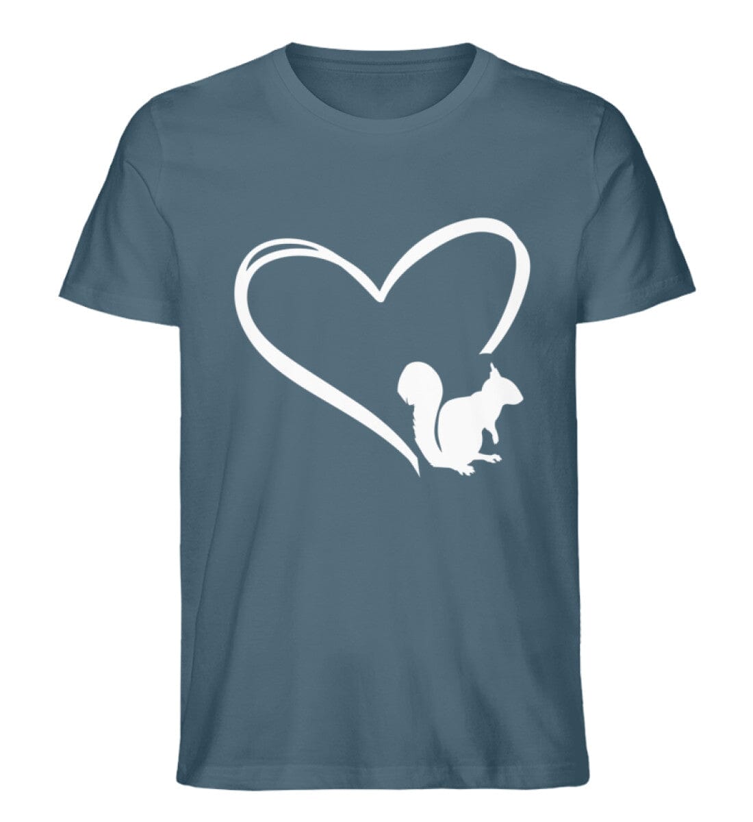 Tier im Herz Eichhörnchen - Unisex Premium Bio Shirt Stargazer S 