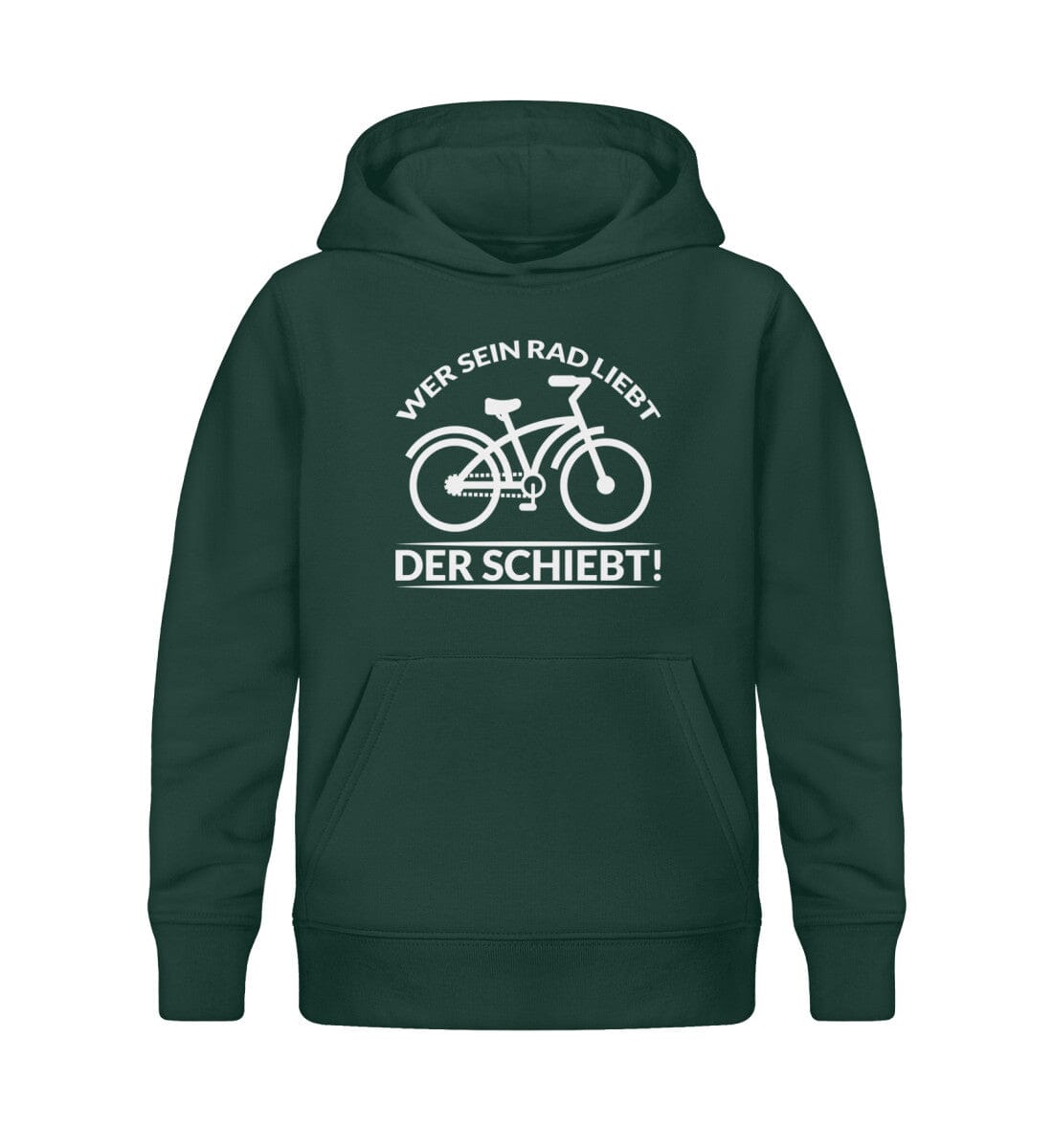 Wer sein Rad liebt der schiebt - Kinder Bio Hoodie Glazed Green 12/14 (152/164) 