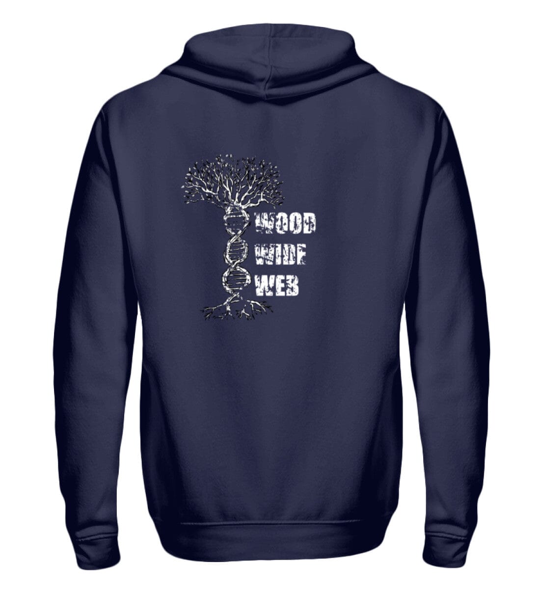 WOOD WIDE WEB - Zip-Hoodie Navy S 