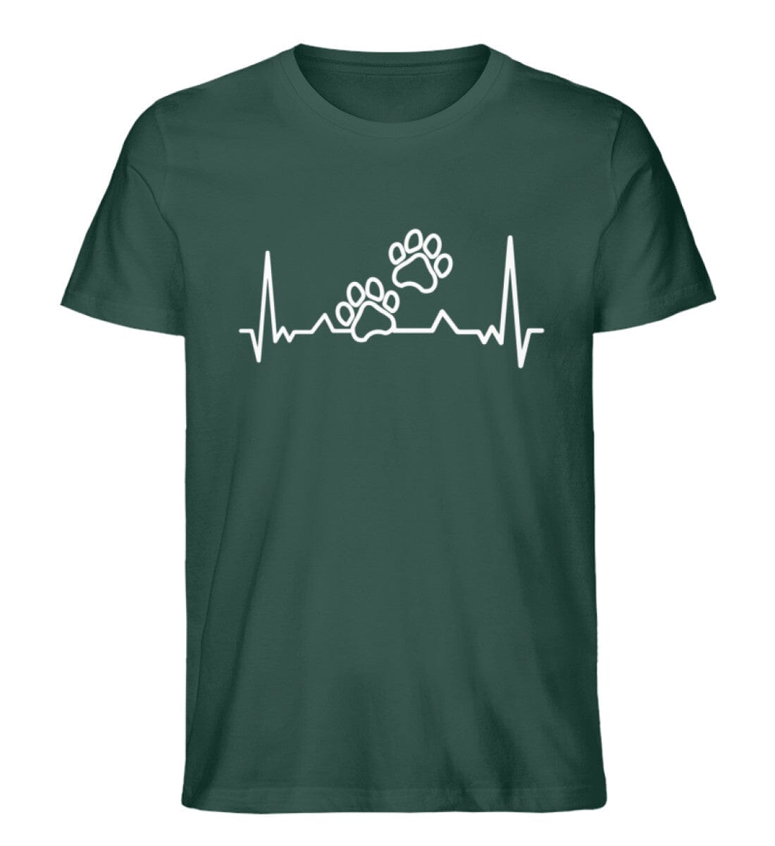 Herzschlag Pfoten - Unisex Premium Bio Shirt Glazed Green S 