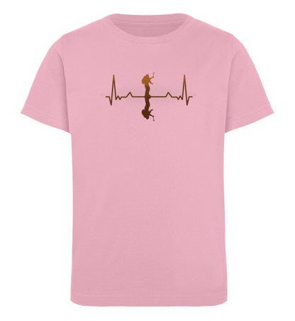 Herzschlag Bergsteiger - Kinder Bio Shirt Cotton Pink 12/14 (152/164) 