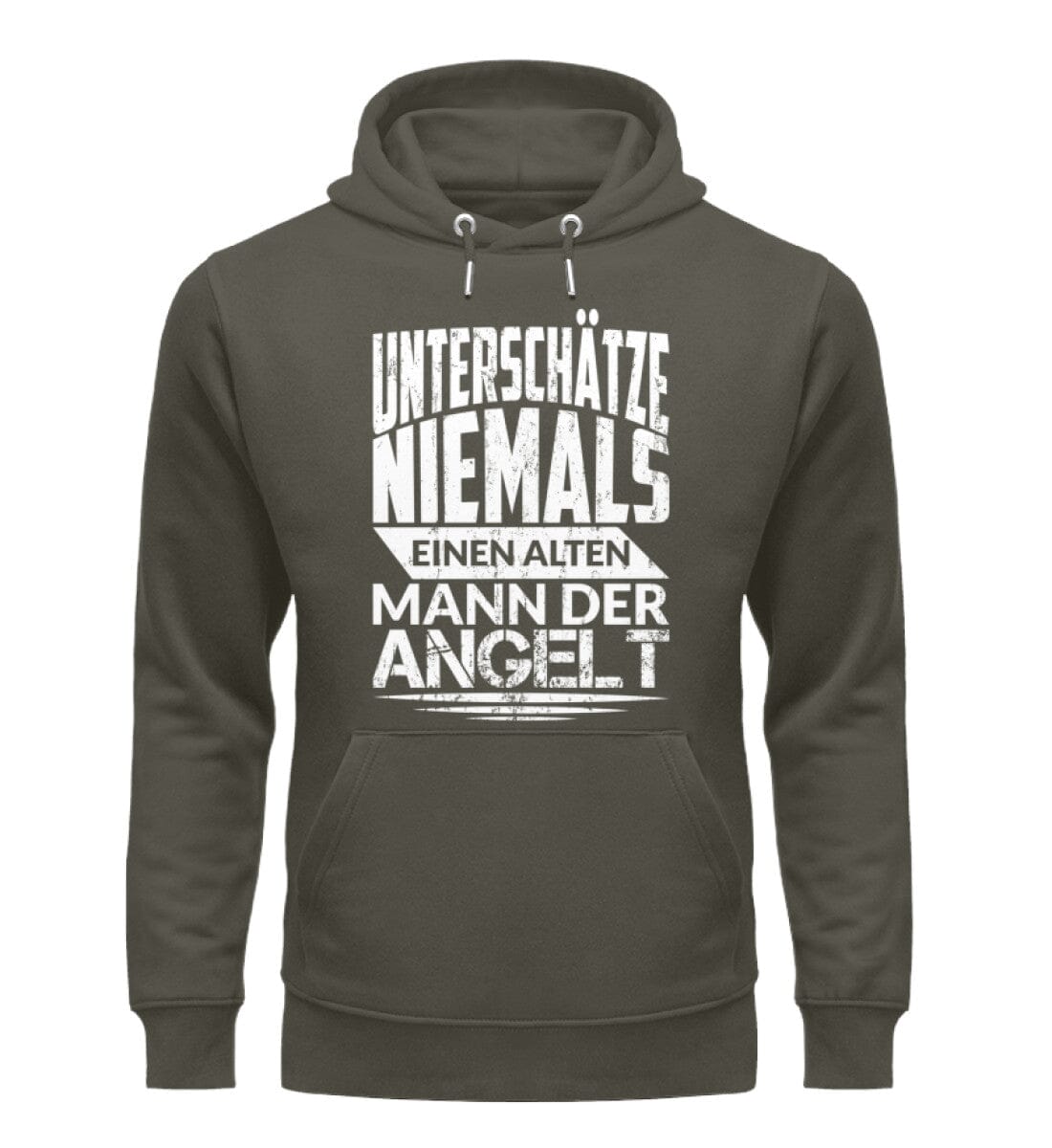 Alter Mann der angelt - Unisex Premium Bio Hoodie Khaki XS 