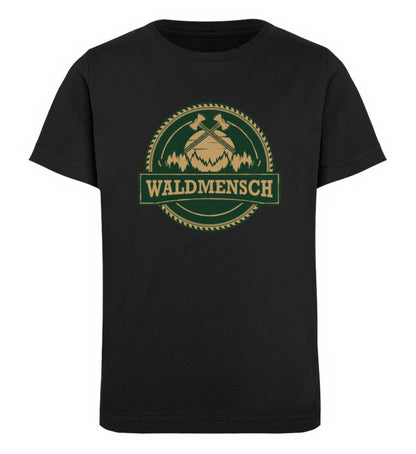 Der Waldmensch - Kinder Bio Shirt Black 12/14 (152/164) 