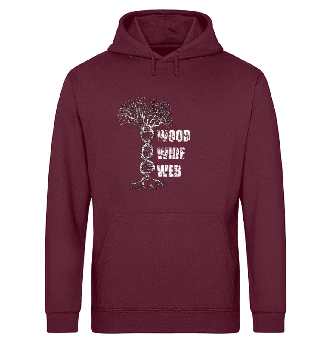 WOOD WIDE WEB - Unisex Bio Hoodie Burgundy XS 