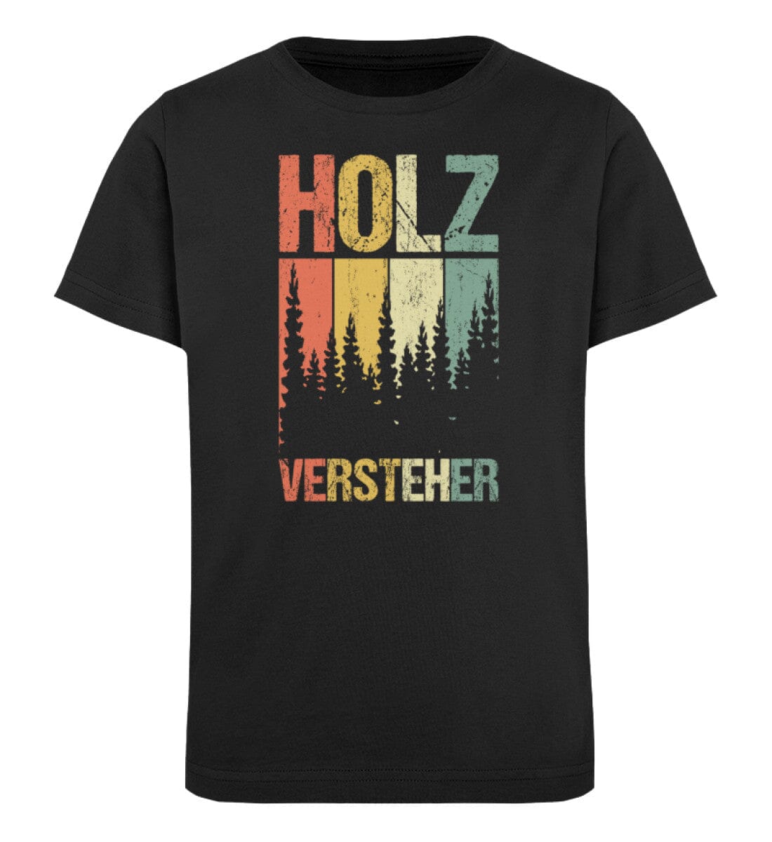Holz verstehen - Kinder Bio Shirt Black 12/14 (152/164) 